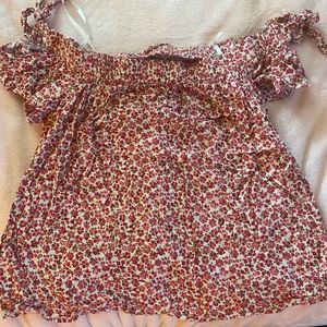 Flower flowy off the shoulder top XS